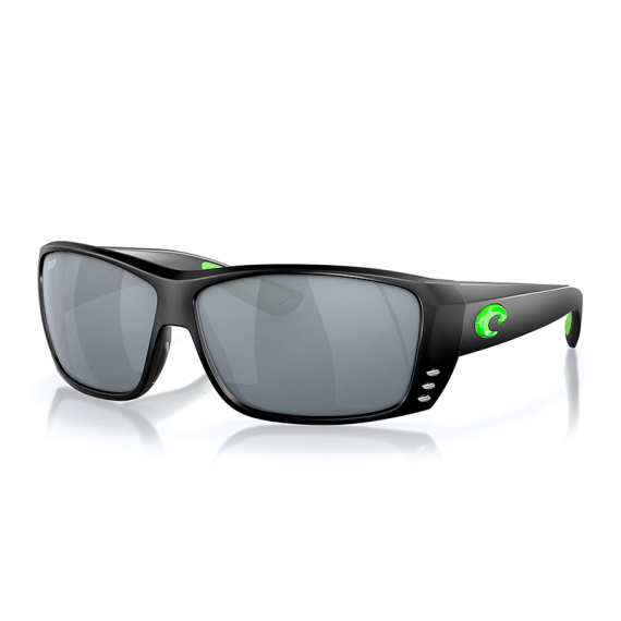 Costa Cat Cay 200 Matte Black/Electric Green Gray Silver Mirror 58 in the group Clothes & Shoes / Eyewear / Polarized Sunglasses at Sportfiskeprylar.se (90240861)