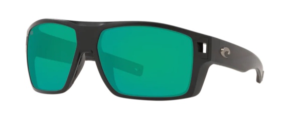 Costa Diego 11 Matte Black Green Mirror 580G in the group Clothes & Shoes / Eyewear / Polarized Sunglasses at Sportfiskeprylar.se (90342662)