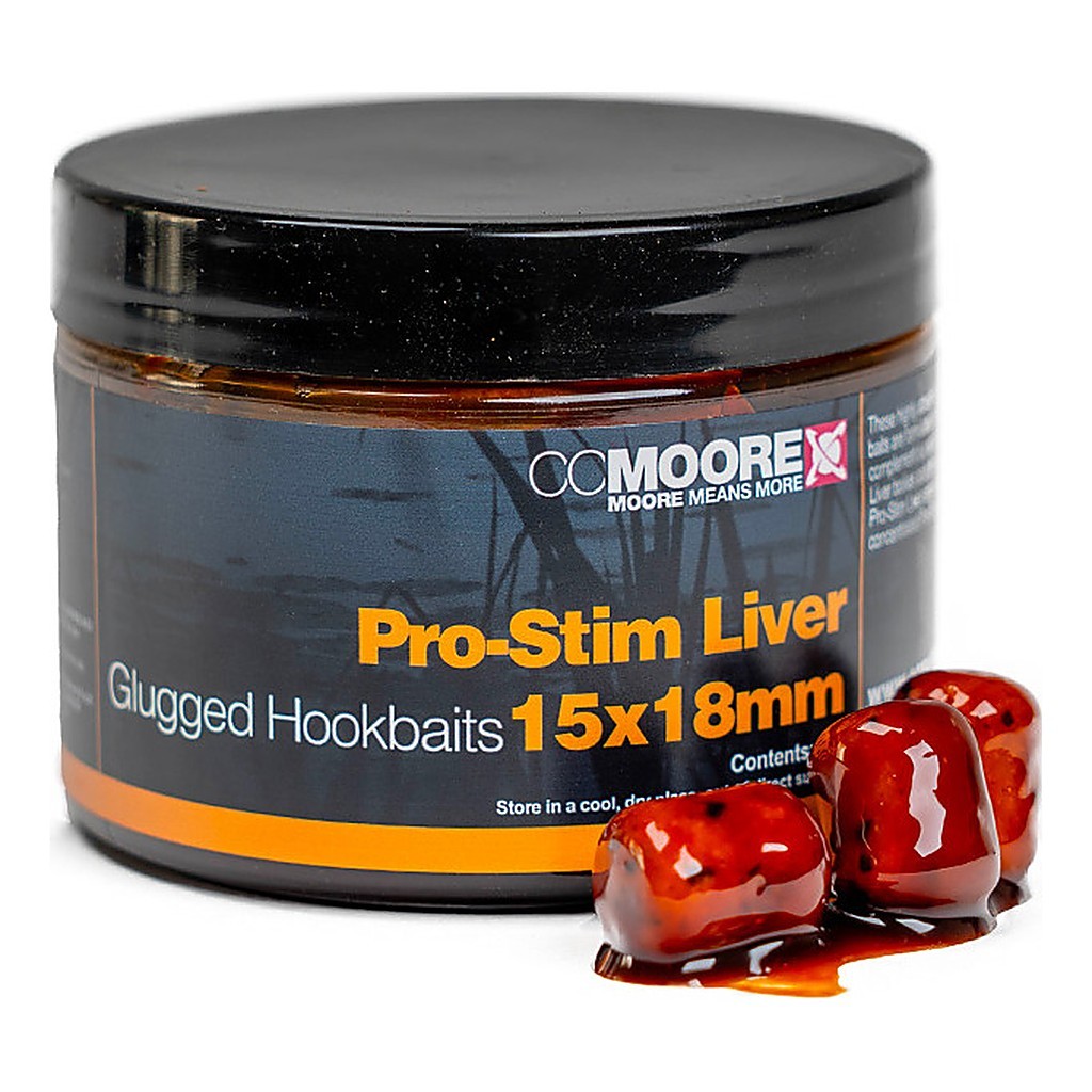 CC Moore Glugged Hookbaits 15x18mm - Pro-Stim Liver