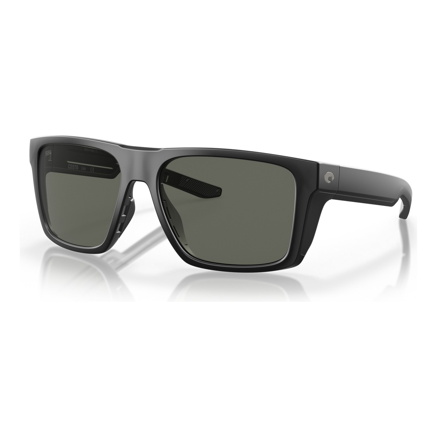 Costa Lido-Matte Black-Gray 580G in the group Clothes & Shoes / Eyewear / Polarized Sunglasses at Sportfiskeprylar.se (91040457)