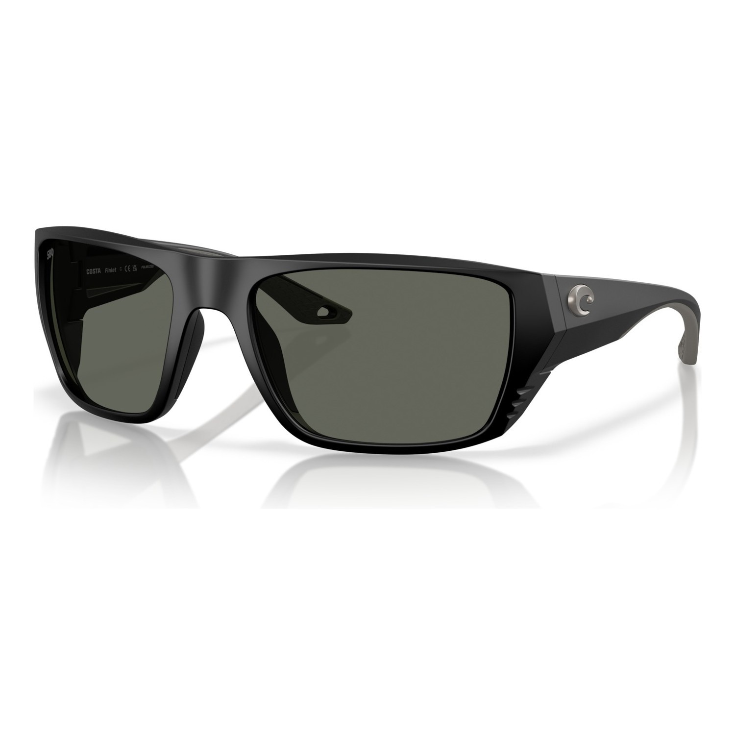 Costa Finlet - Matte Black - Gray 580G in the group Clothes & Shoes / Eyewear / Polarized Sunglasses at Sportfiskeprylar.se (91180459)
