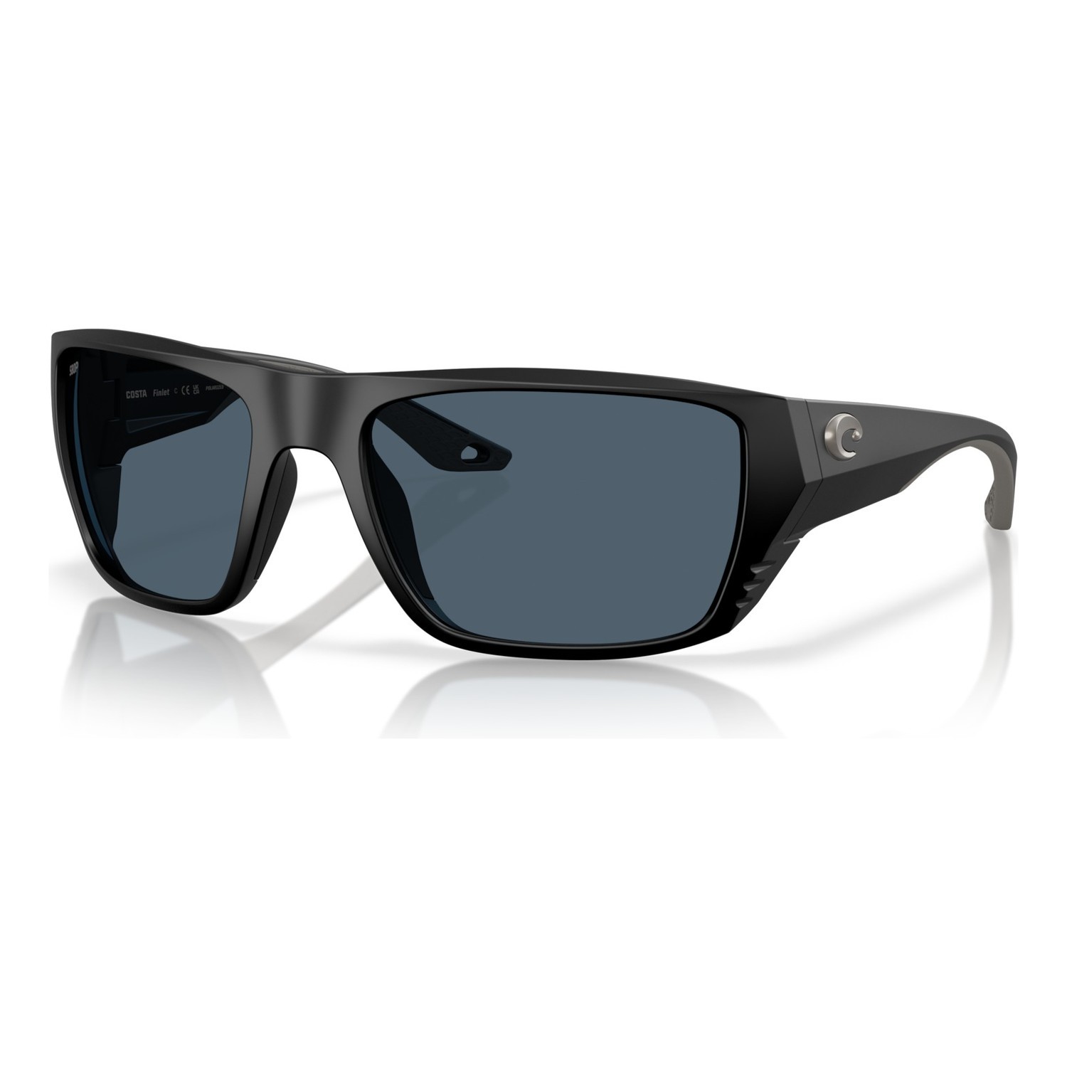 Costa Finlet - Matte Black - Gray 580P in the group Clothes & Shoes / Eyewear / Polarized Sunglasses at Sportfiskeprylar.se (91180559)