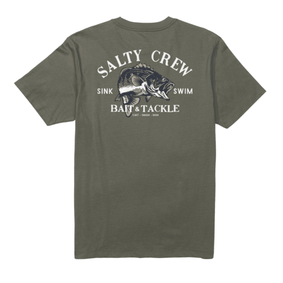 Salty Crew Bass Man Standard S/S Tee Dusty Olive in the group Clothes & Shoes / Clothing / T-shirts at Sportfiskeprylar.se (9334966199784r)
