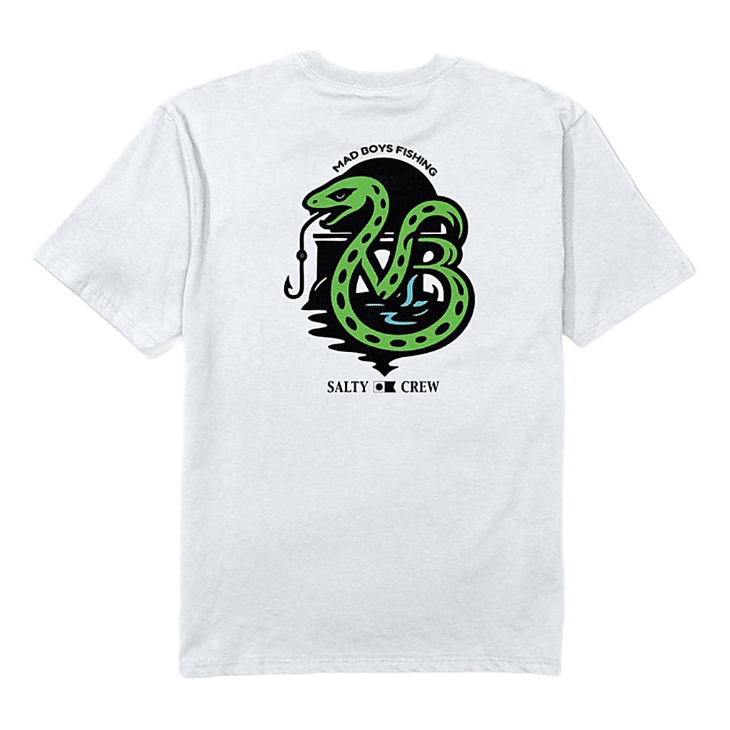 Salty Crew X Mad Boys Snake Tee White in the group Clothes & Shoes / Clothing / T-shirts at Sportfiskeprylar.se (9334966205065r)