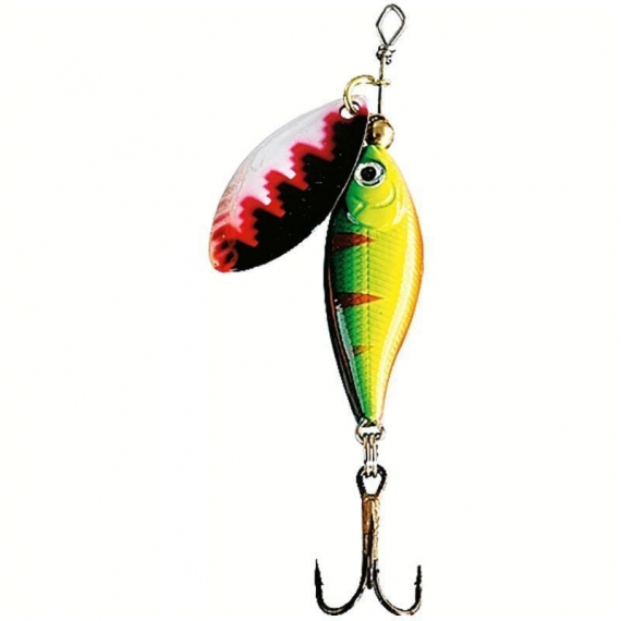 Fladen Loket 12g - Green Body White/Red/Black Spoon in the group Lures / Inline Spinners at Sportfiskeprylar.se (961-277)