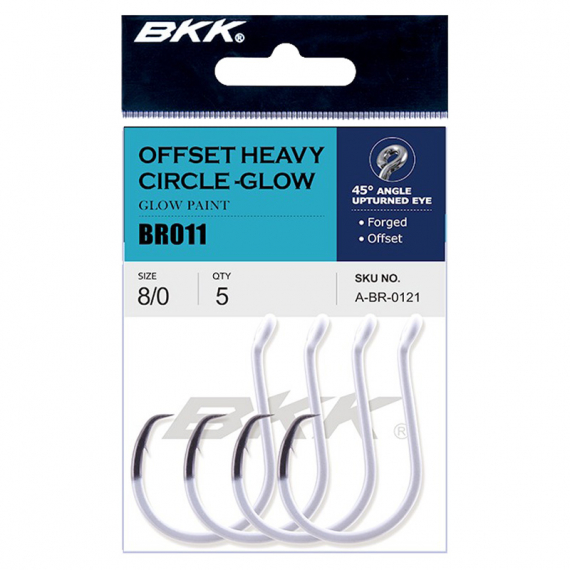 BKK Glow Heavy Circle Saltwater Hook (3pcs) - 10/0 in the group Hooks & Terminal Tackle / Hooks / Circle Hooks at Sportfiskeprylar.se (A-BR-0123)