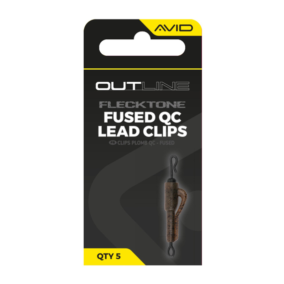 Avid Outline FleckTone Fused Lead QC Clips in the group Hooks & Terminal Tackle / Rig Accessories / Other Rig Accessories at Sportfiskeprylar.se (A0640118)