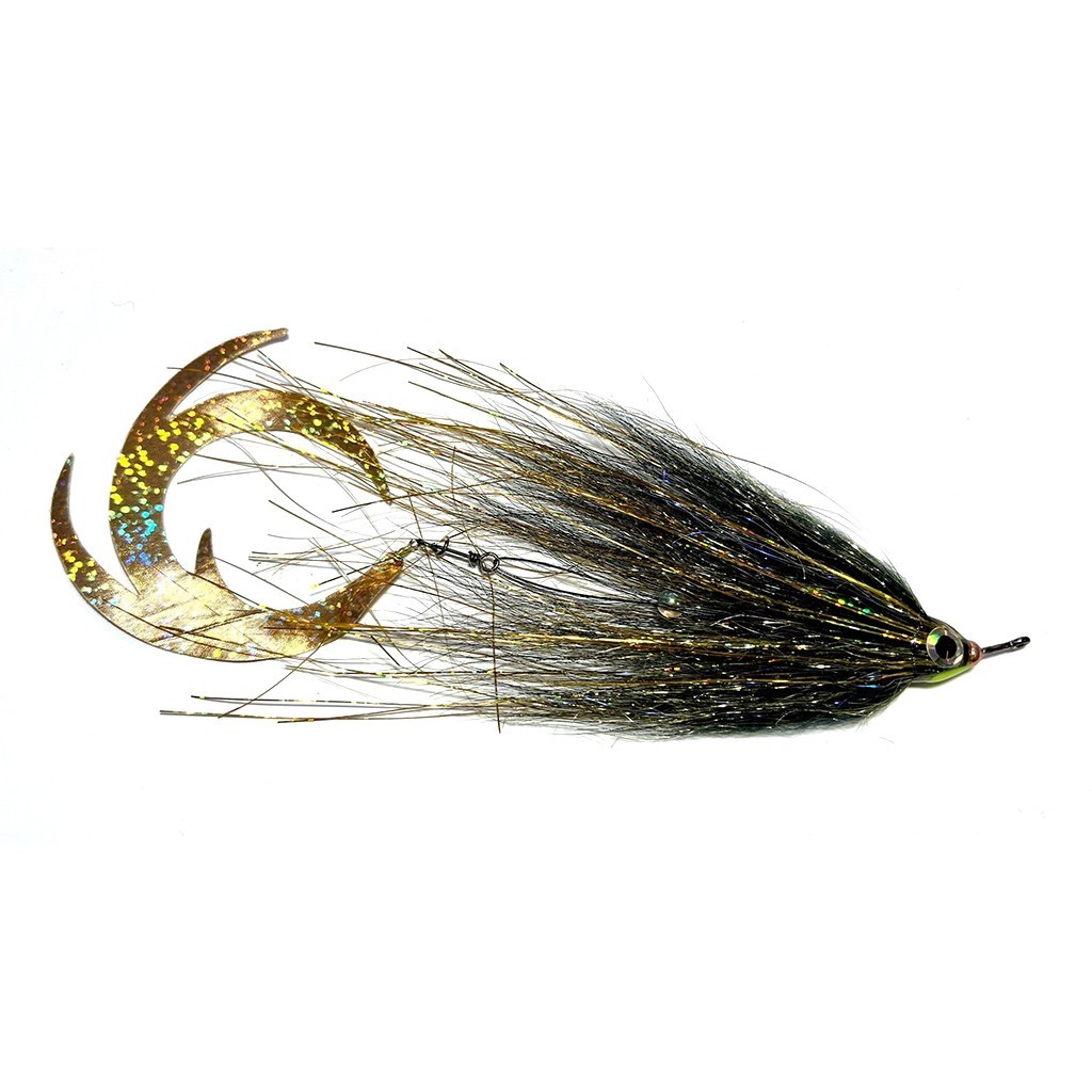Vision Pike - Jig Dragontail Black & Gold fly #4/0 in the group Lures / Flies / Pike Flies at Sportfiskeprylar.se (A276900054-40)
