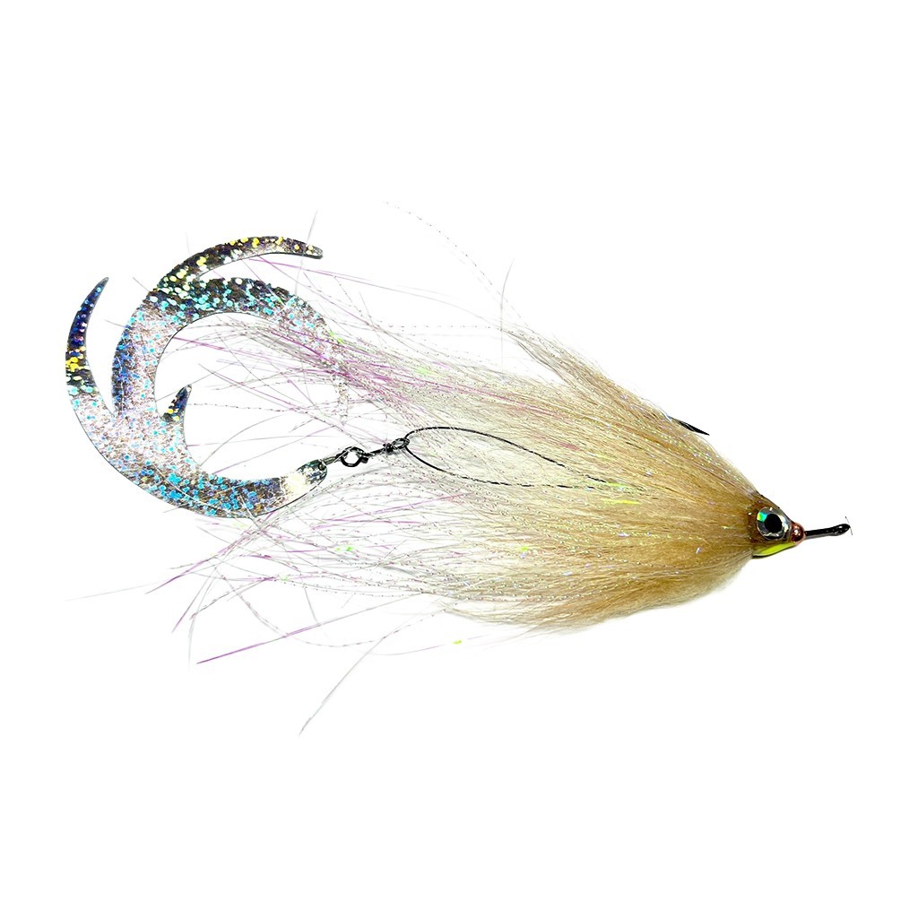 Vision Pike - Jig Dragontail Natural Brown & White fly #4/0 in the group Lures / Flies / Pike Flies at Sportfiskeprylar.se (A276900055-40)