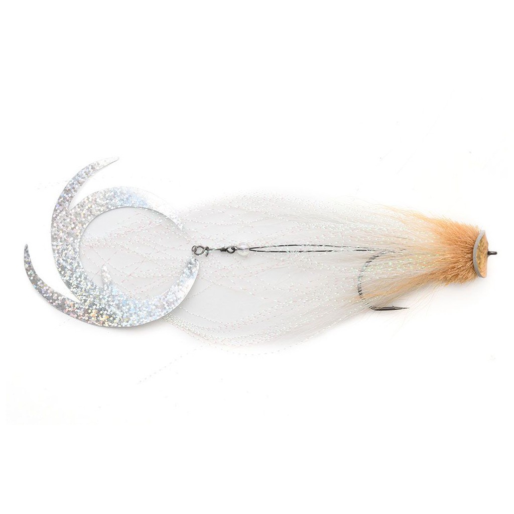 Vision Pike - Waterpusher Natural Brown & White fly #6/0 in the group Lures / Flies / Pike Flies at Sportfiskeprylar.se (A276900064-60)