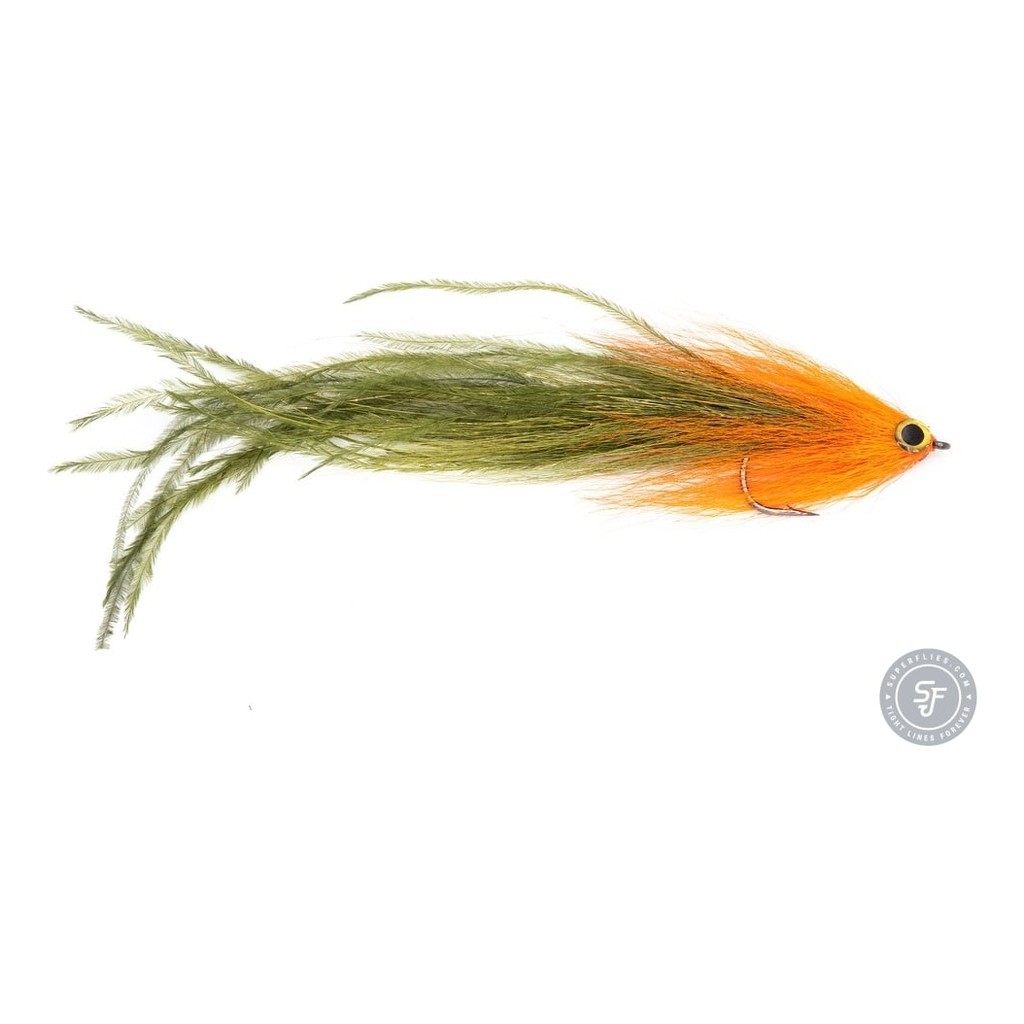 Vision Pike - Beast Orange/Olive fly #6/0 in the group Lures / Flies / Pike Flies at Sportfiskeprylar.se (A276900150-60)