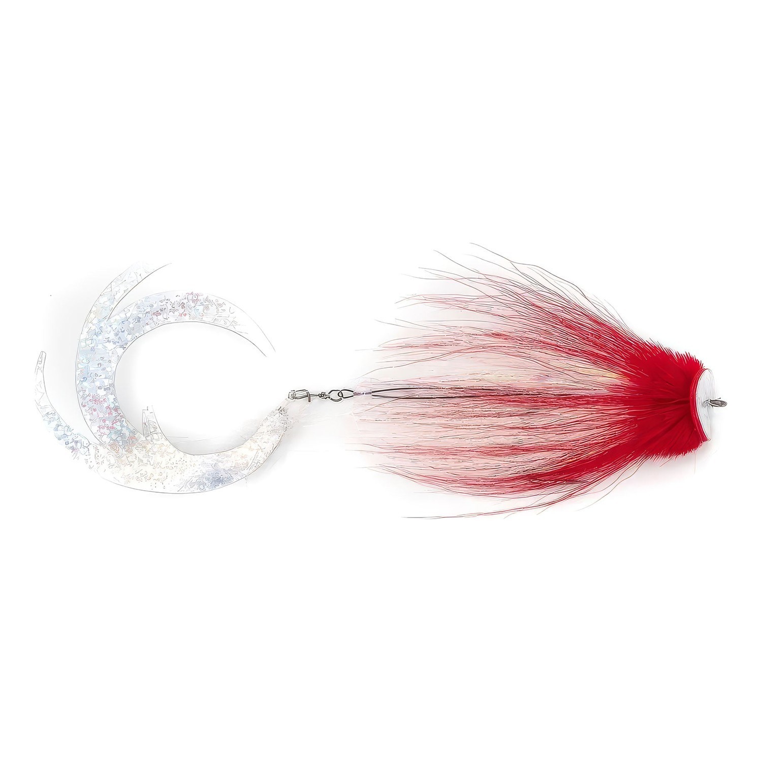 Vision Pike - Waterpusher Red/White Weighted fly #6/0 in the group Lures / Flies / Pike Flies at Sportfiskeprylar.se (A276909531-60)