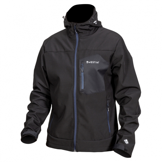 Westin W4 Super Duty Softshell Jacket Seal Black in the group Clothes & Shoes / Clothing / Jackets / Shell Jackets at Sportfiskeprylar.se (A77-546-Sr)