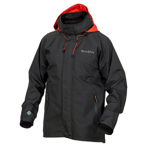 Westin W6 Rain Jacket Steel Black in the group Clothes & Shoes / Clothing / Jackets / Rain Jackets at Sportfiskeprylar.se (A86-554r)