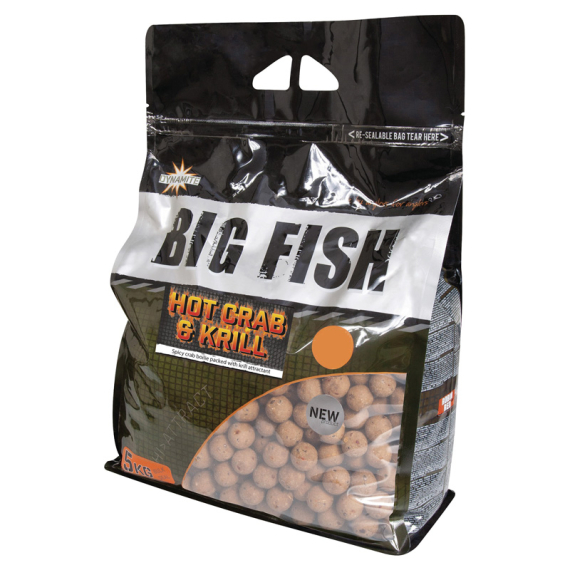 Dynamite Baits Big Fish Hot Crab & Krill Boilies 5kg in the group Lures / Boilies, Hook Baits & Groundbait / Boilies at Sportfiskeprylar.se (ADY041644r)