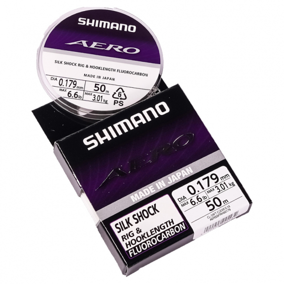 Shimano Line Aero Slick Shock Fluo LD Grey in the group Hooks & Terminal Tackle / Leaders & Leader Materials / Leader Materials / Leader Material Fluorocarbon at Sportfiskeprylar.se (AERSSFRH50195r)