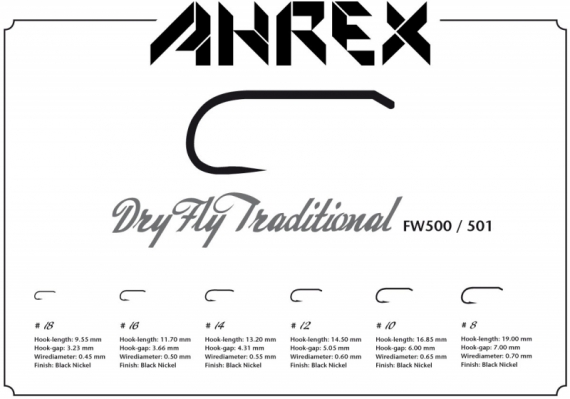 Ahrex FW500 - Dry Fly Traditional in the group Hooks & Terminal Tackle / Hooks / Fly Tying Hooks at Sportfiskeprylar.se (AFW5008r)