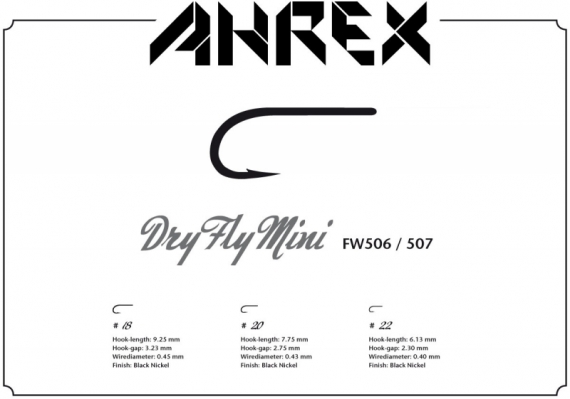 Ahrex FW506 - Dry Fly Mini #18 in the group Hooks & Terminal Tackle / Hooks / Fly Tying Hooks at Sportfiskeprylar.se (AFW506-18)