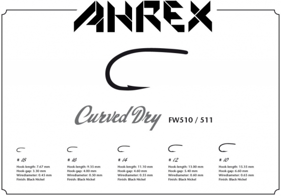 Ahrex FW510 - Curved Dry Fly #10 in the group Hooks & Terminal Tackle / Hooks / Fly Tying Hooks at Sportfiskeprylar.se (AFW510-10)