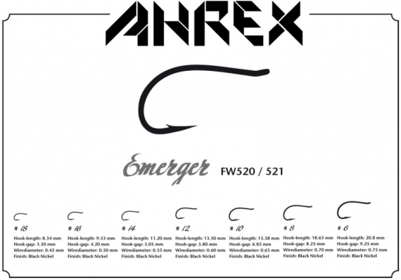 Ahrex FW520 - Emerger #8 in the group Hooks & Terminal Tackle / Hooks / Fly Tying Hooks at Sportfiskeprylar.se (AFW520-8)