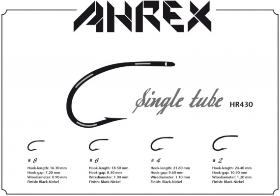 Ahrex HR430 - Tube Single #2 in the group Hooks & Terminal Tackle / Fly Tying / Fly Tying Material / Tube Hooks at Sportfiskeprylar.se (AHR430-2)