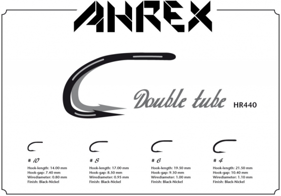 Ahrex HR440 - Tube Double #4 in the group Hooks & Terminal Tackle / Fly Tying / Fly Tying Material / Tube Hooks at Sportfiskeprylar.se (AHR440-4)