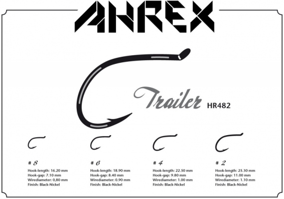 Ahrex HR482 - Trailer Hook #8 in the group Hooks & Terminal Tackle / Hooks / Fly Tying Hooks at Sportfiskeprylar.se (AHR482-8)