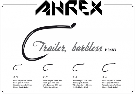 Ahrex HR483 - Trailer Hook Barbless #4 in the group Hooks & Terminal Tackle / Hooks / Fly Tying Hooks at Sportfiskeprylar.se (AHR483-4)