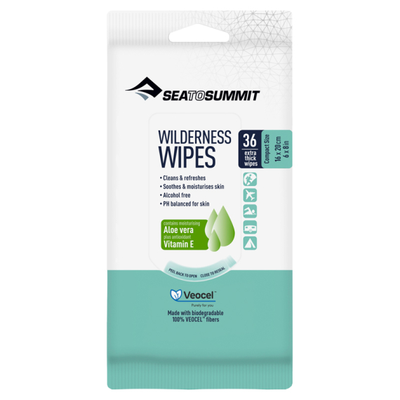 Sea To Summit Wilderness Wipes Compact 36pcs in the group Outdoor / Other Outdoor Equipment / Hygiene & Health at Sportfiskeprylar.se (AHY4192-00121002)