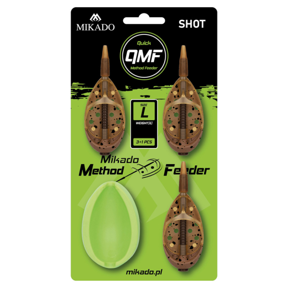 Mikado Method Feeder Shot Q.M.F. Set L in the group Hooks & Terminal Tackle / Rig Accessories / Feeders at Sportfiskeprylar.se (AMFS-QMF-3L-SETB)