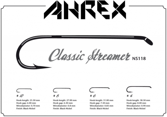 Ahrex NS118 - Classic Streamer D/E #10 in the group Hooks & Terminal Tackle / Hooks / Fly Tying Hooks at Sportfiskeprylar.se (ANS118-10)