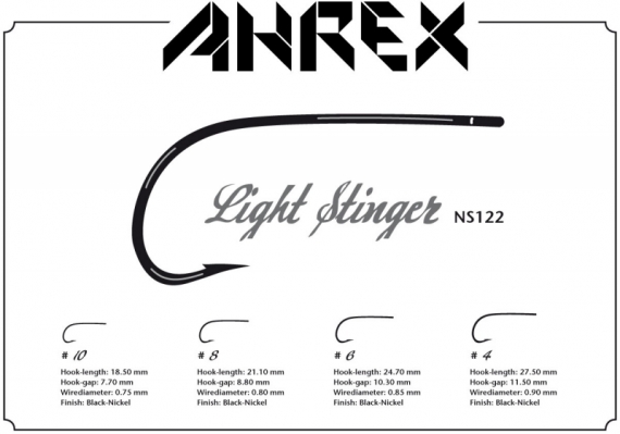 Ahrex NS122 - Light Stinger #4 in the group Hooks & Terminal Tackle / Hooks / Fly Tying Hooks at Sportfiskeprylar.se (ANS122-4)