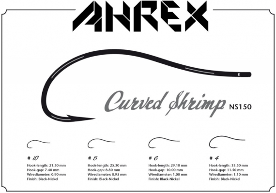Ahrex NS150 - Curved Shrimp in the group Hooks & Terminal Tackle / Hooks / Fly Tying Hooks at Sportfiskeprylar.se (ANS150-8r)