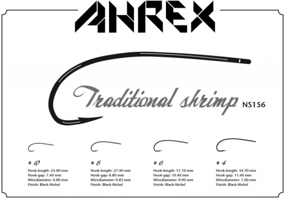 Ahrex NS156 - Traditional Shrimp #6 in the group Hooks & Terminal Tackle / Hooks / Fly Tying Hooks at Sportfiskeprylar.se (ANS156-6)