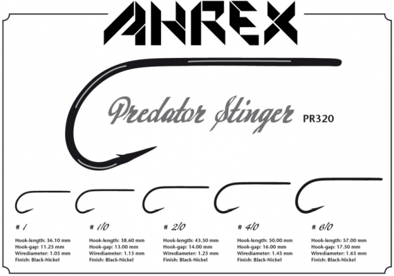 Ahrex PR320 - Predator Stinger #1/0 in the group Hooks & Terminal Tackle / Hooks / Fly Tying Hooks at Sportfiskeprylar.se (APR320-1_0)