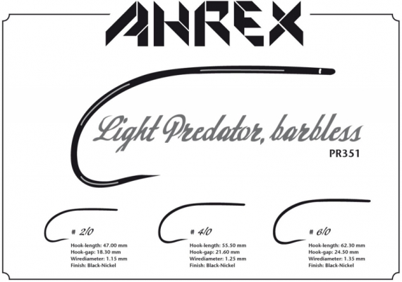 Ahrex PR351 - Light Predator, Barbless #2/0 in the group Hooks & Terminal Tackle / Hooks / Fly Tying Hooks at Sportfiskeprylar.se (APR351-2_0)