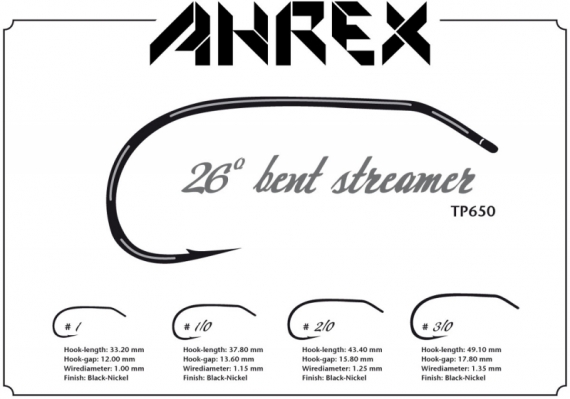 Ahrex TP650 - 26 degree Bent Streamer in the group Hooks & Terminal Tackle / Hooks / Fly Tying Hooks at Sportfiskeprylar.se (ATB650-3_0r)
