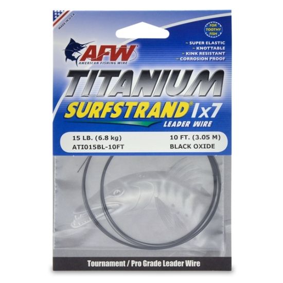 AFW - Titanium Surfstrand 1x7 Tafsmaterial in the group Hooks & Terminal Tackle / Leaders & Leader Materials / Leader Materials / Wire at Sportfiskeprylar.se (ATI015BL-10FTr)