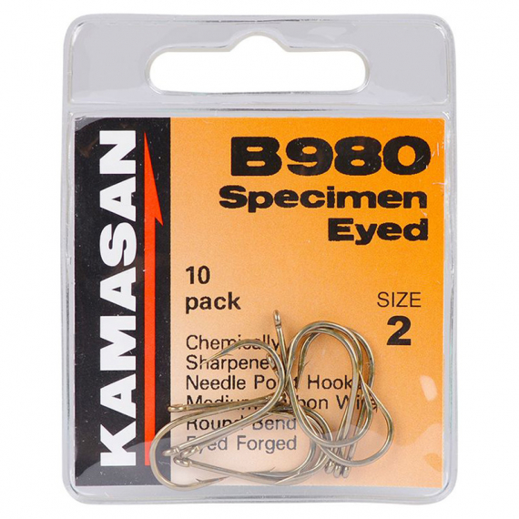 Kamasan B980 Specimen Eyed 10-pack in the group Hooks & Terminal Tackle / Hooks / Specimen Hooks at Sportfiskeprylar.se (B980-000r)