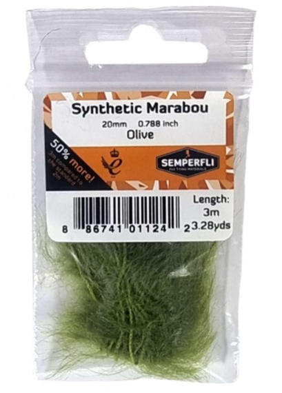 Semperfli Synthetic Marabou 20mm in the group Hooks & Terminal Tackle / Fly Tying / Fly Tying Material / Other Synthetic Materials at Sportfiskeprylar.se (BMAR000BLKr)