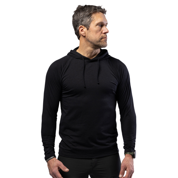 Beyond Nordic BN213 M\'s Light Merino Hoodie Onyx Black in the group Clothes & Shoes / Clothing / Layering & Underwear / Base Layer Tops at Sportfiskeprylar.se (BN213-M-BLACK-2XLr)