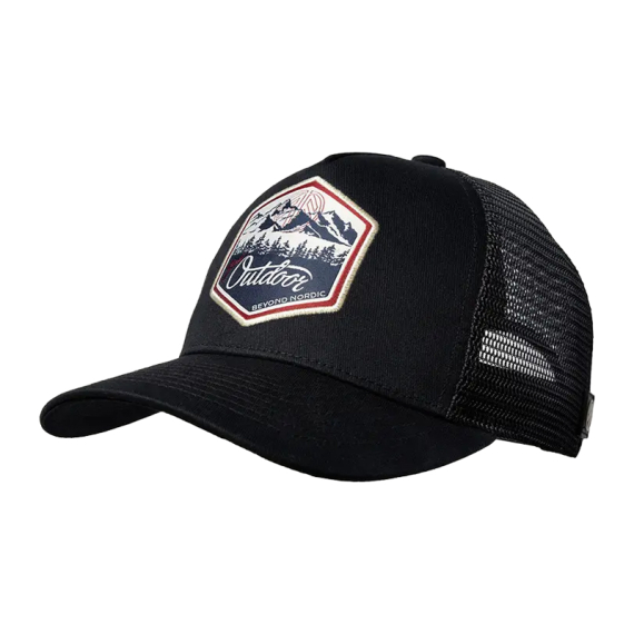 Beyond Nordic BN215 Great Outdoor Trucker Cap G-Black in the group Clothes & Shoes / Caps & Headwear / Caps / Trucker Caps at Sportfiskeprylar.se (BN215-G-BLACK-OS)
