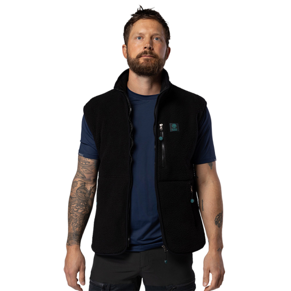 Beyond Nordic BN309 M\'s Retro Pile Vest Black in the group Clothes & Shoes / Clothing / Vests at Sportfiskeprylar.se (BN309-M-BLACK-Lr)