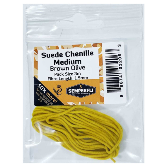 Semperfli Suede Chenille 1.5mm Medium in the group Fishing methods / Fly Fishing / Fly Tying / Fly Tying Material / Yarn & Chenille at Sportfiskeprylar.se (BSC2003BLKr)