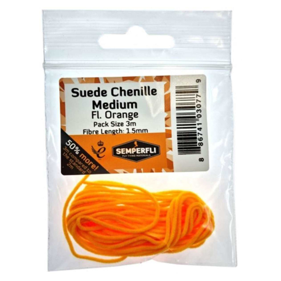 Semperfli Suede Chenille 1.5mm Medium - Fl Orange in the group Hooks & Terminal Tackle / Fly Tying / Fly Tying Material / Yarn & Chenille at Sportfiskeprylar.se (BSC2003FOR)