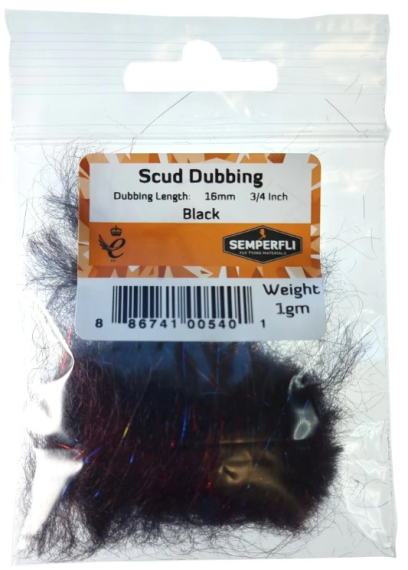 Semperfli Scud Dubbing - Black in the group Hooks & Terminal Tackle / Fly Tying / Fly Tying Material / Dubbing at Sportfiskeprylar.se (BSCD016BLKr)