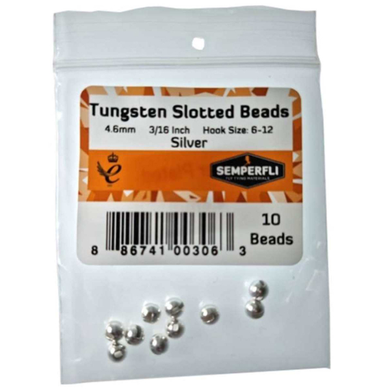 Semperfli Tungsten Slotted Beads 2mm - Silver in the group Hooks & Terminal Tackle / Fly Tying / Fly Tying Material / Cones at Sportfiskeprylar.se (BTBD020SLV)