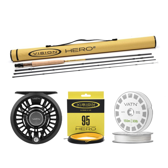 Vision HERO² 95 Flugset 9\' - #5 in the group Combos / Fly Fishing Combos / One-handed fly fishing combos at Sportfiskeprylar.se (BUNDLEVHII49052026HERO95)