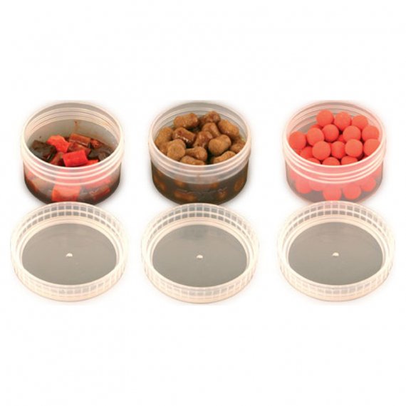 Fox Bait Tubs Half Size Clear (6pcs) in the group Storage / Groundbait & Hookbait Storage / Hookbait Storage at Sportfiskeprylar.se (CAC394)