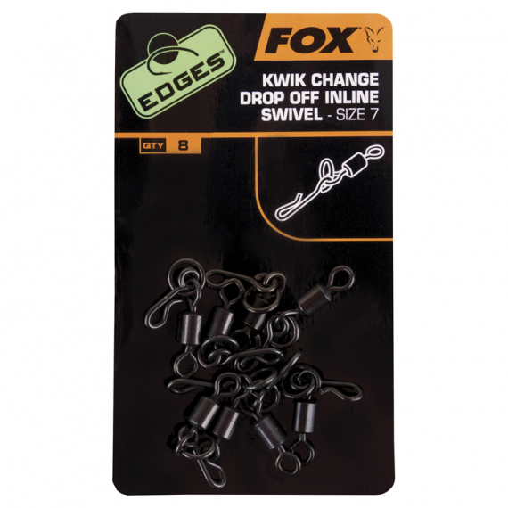 Fox Edges Ring/Kwik Connector Combo Swivel Size 7 (8pcs) in the group Hooks & Terminal Tackle / Snaps / Snap Clips & Fastach at Sportfiskeprylar.se (CAC494)